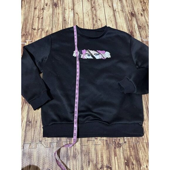 Shein Black Sweater Anime Girl Sz Large - Picture 5 of 7